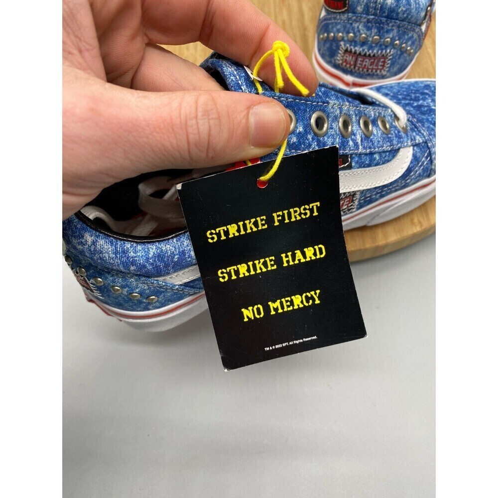 Vans Shoes Mens 7.5 Womens 9 Blue 90s Cobra Karate Canvas Denim Skate Sneakers - Picture 10 of 15